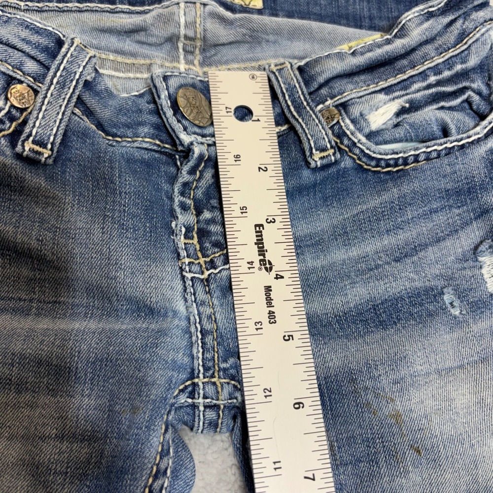 BKE Stella Bootcut Jeans Women's 23 Blue Distressed Low Rise Y2K Denim BKL7595L - Picture 6 of 12